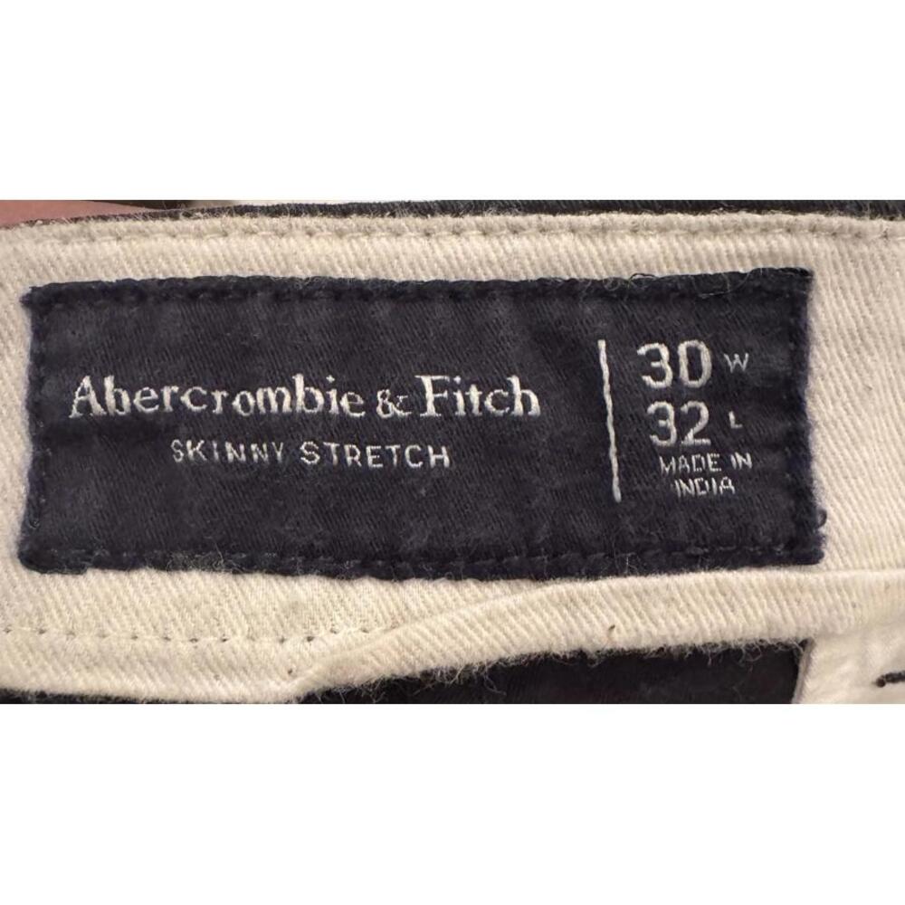 Abercrombie and Fitch Men's Slim Stretch Chino Pants Dark Navy Size 30x32 - Picture 2 of 3